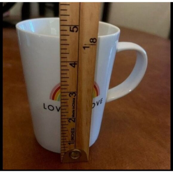 Set Of 3 Colorful Ceramic Mugs: Love Is Love Sock It To Me Kiss Me - Picture 12 of 15